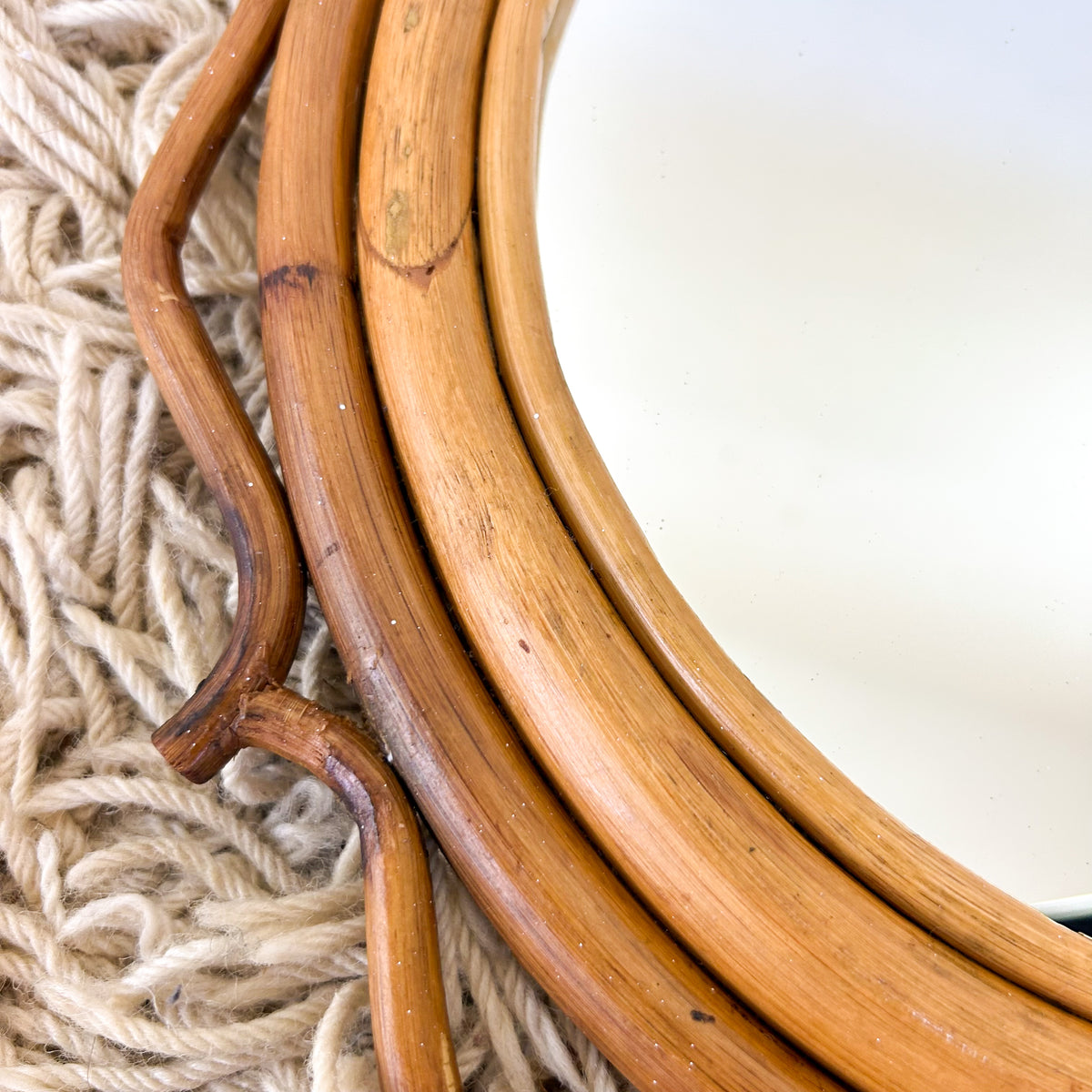 CANE WALL MIRROR - HEY JUDE WORKSHOP • Vintage furniture & objects Melbourne
