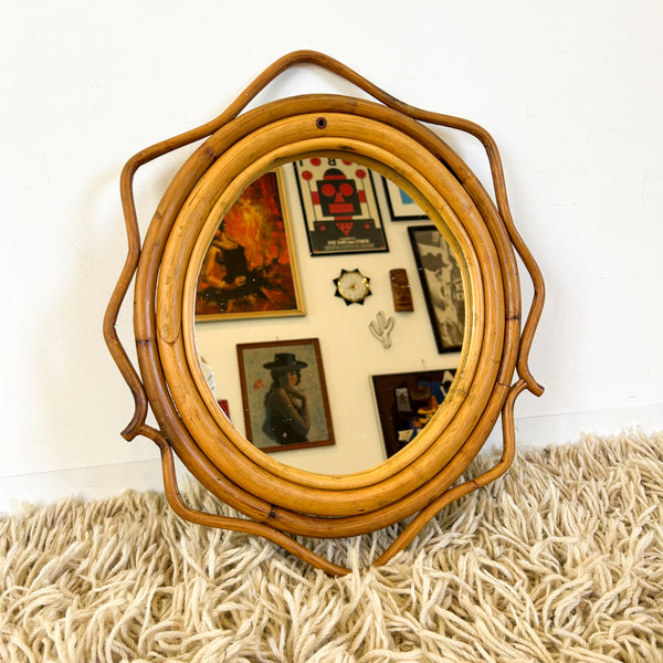 CANE WALL MIRROR - HEY JUDE WORKSHOP • Vintage furniture & objects Melbourne