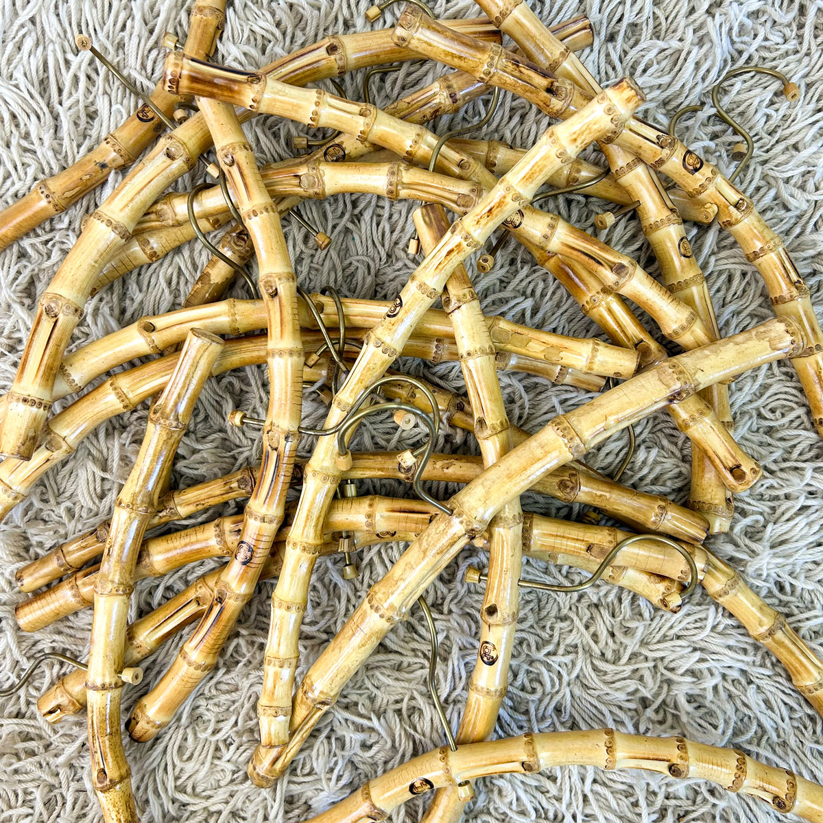 BAMBOO CLOTHES HANGERS - HEY JUDE WORKSHOP • Vintage furniture & objects Melbourne