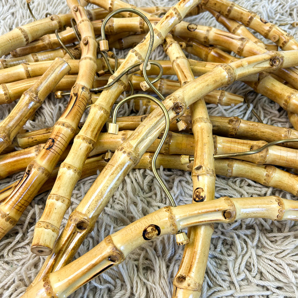 BAMBOO CLOTHES HANGERS - HEY JUDE WORKSHOP • Vintage furniture & objects Melbourne