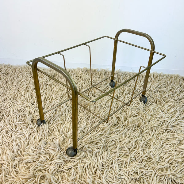 BRASS VINYL RECORD RACK