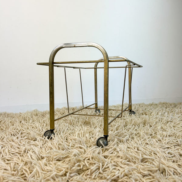 BRASS VINYL RECORD RACK