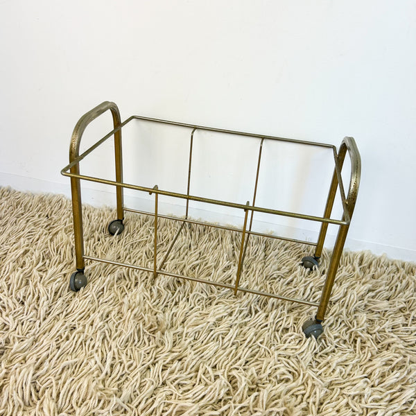 BRASS VINYL RECORD RACK