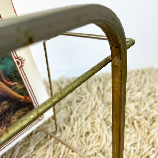 BRASS VINYL RECORD RACK