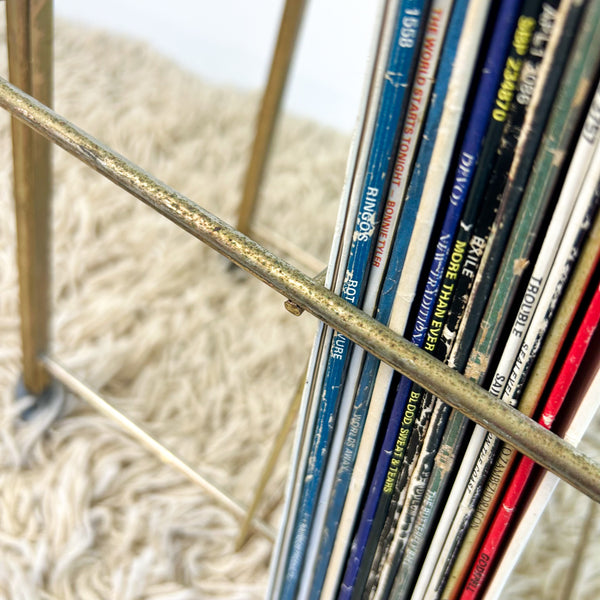 BRASS VINYL RECORD RACK