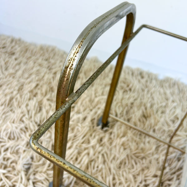 BRASS VINYL RECORD RACK