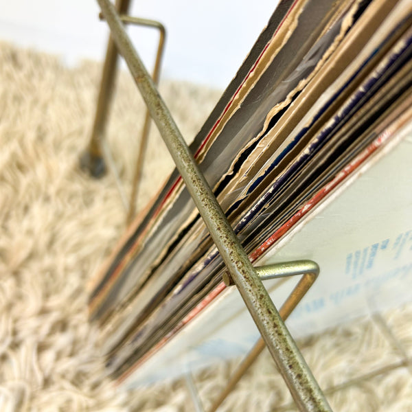 BRASS VINYL RECORD RACK