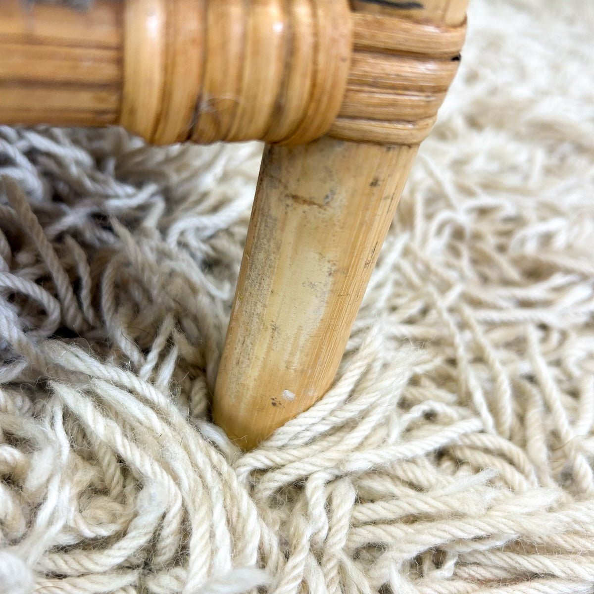 CANE BEDSIDE TABLE