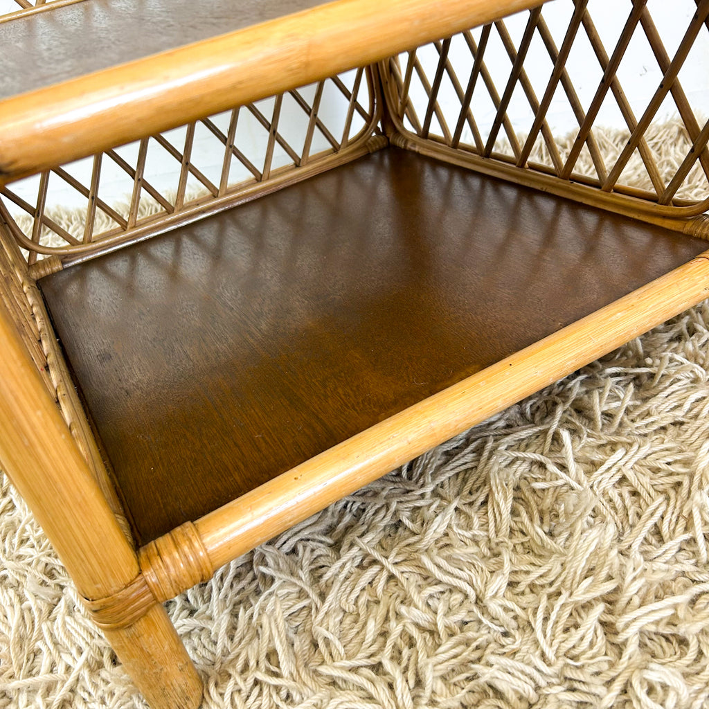 CANE BEDSIDE TABLE
