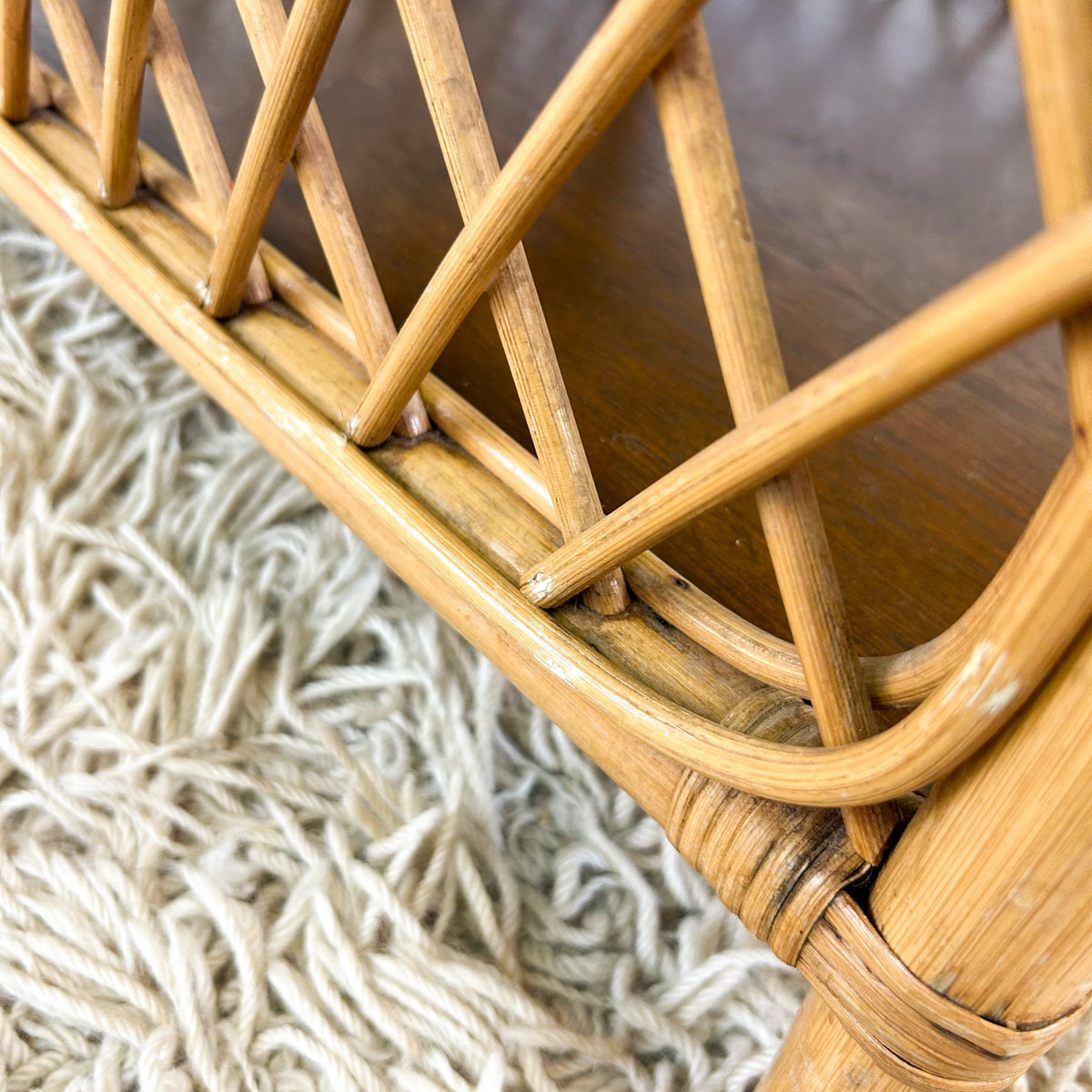CANE BEDSIDE TABLE