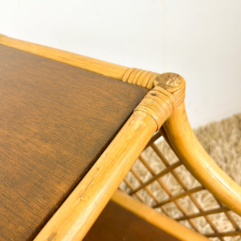 CANE BEDSIDE TABLE