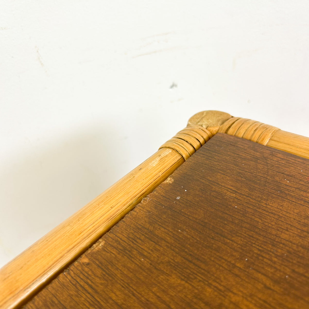 CANE BEDSIDE TABLE