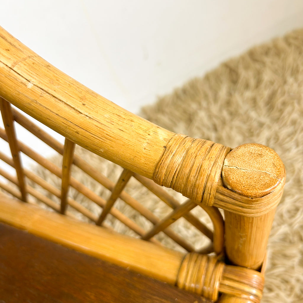 CANE BEDSIDE TABLE