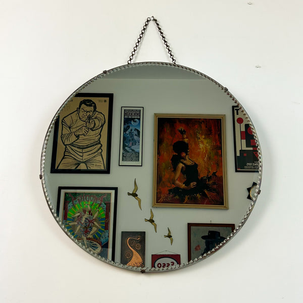 LARGE ROUND WALL MIRROR