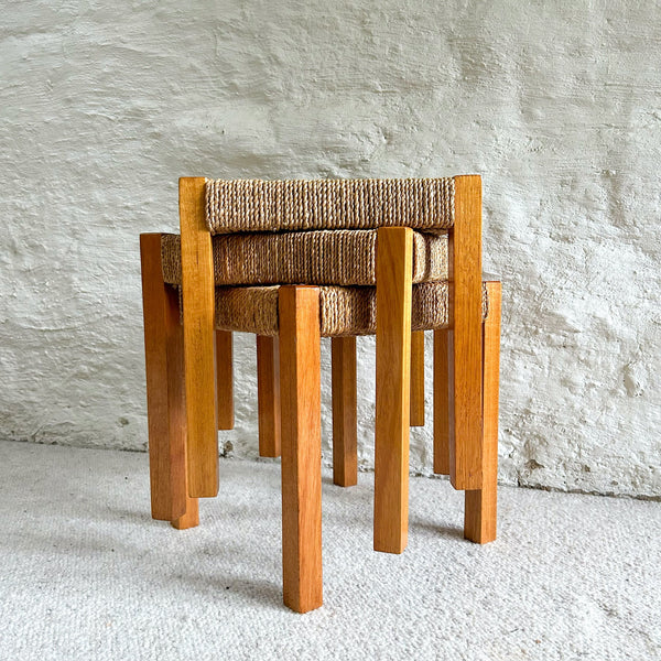WOVEN TIMBER STOOLS