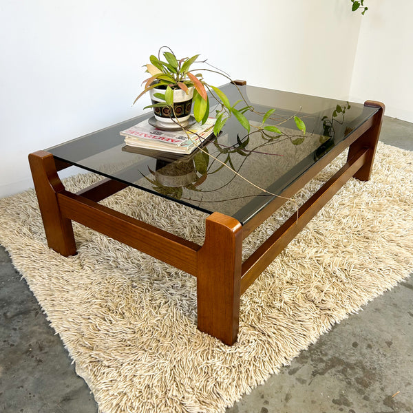 SMOKY GLASS COFFEE TABLE