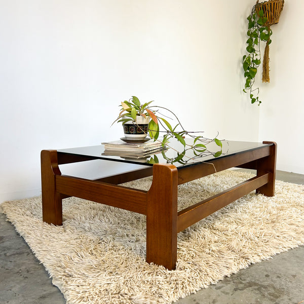 SMOKY GLASS COFFEE TABLE