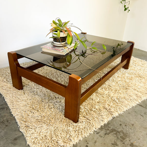 SMOKY GLASS COFFEE TABLE