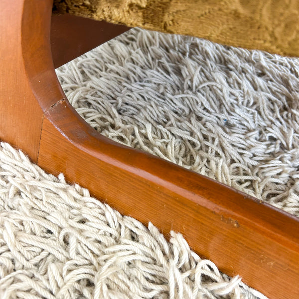 GOLD FLORAL VELOUR ARMCHAIR #1