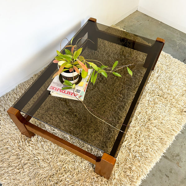 SMOKY GLASS COFFEE TABLE