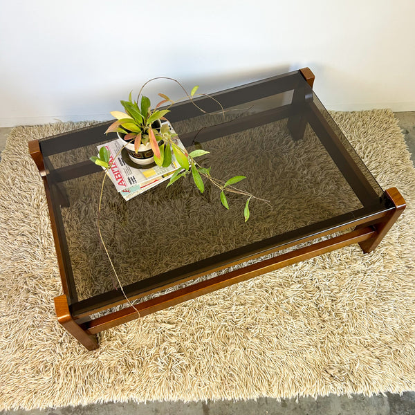 SMOKY GLASS COFFEE TABLE