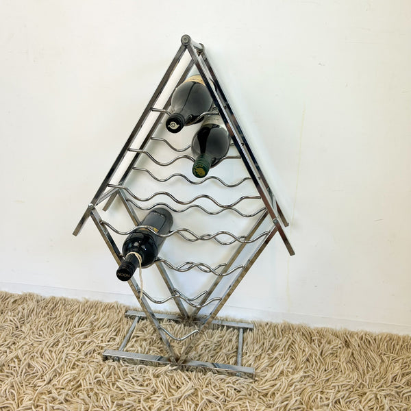 CHROME WINE RACK - HEY JUDE WORKSHOP • Vintage furniture & objects Melbourne