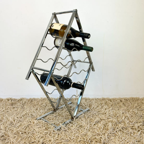 CHROME WINE RACK - HEY JUDE WORKSHOP • Vintage furniture & objects Melbourne
