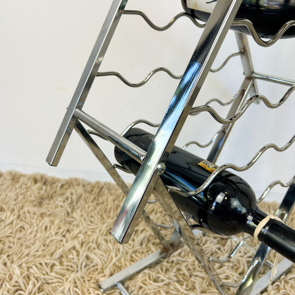 CHROME WINE RACK - HEY JUDE WORKSHOP • Vintage furniture & objects Melbourne