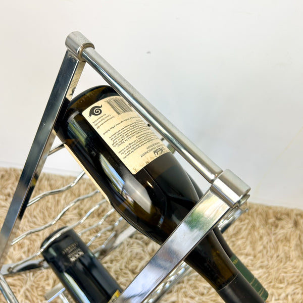 CHROME WINE RACK - HEY JUDE WORKSHOP • Vintage furniture & objects Melbourne