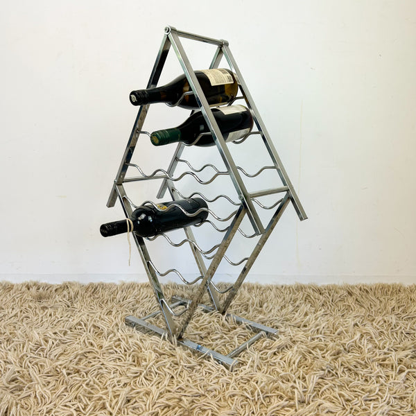 CHROME WINE RACK - HEY JUDE WORKSHOP • Vintage furniture & objects Melbourne