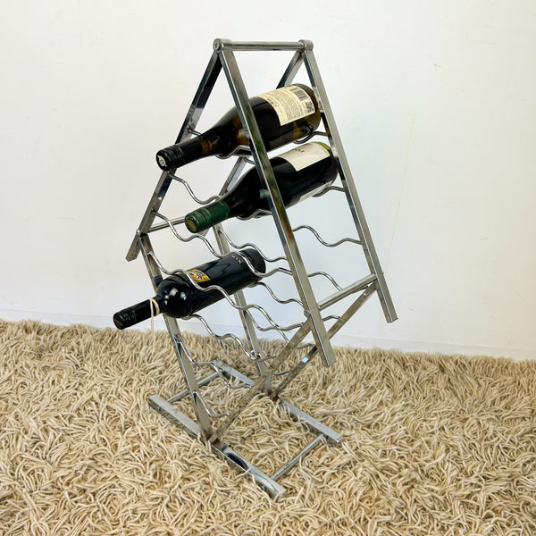CHROME WINE RACK - HEY JUDE WORKSHOP • Vintage furniture & objects Melbourne