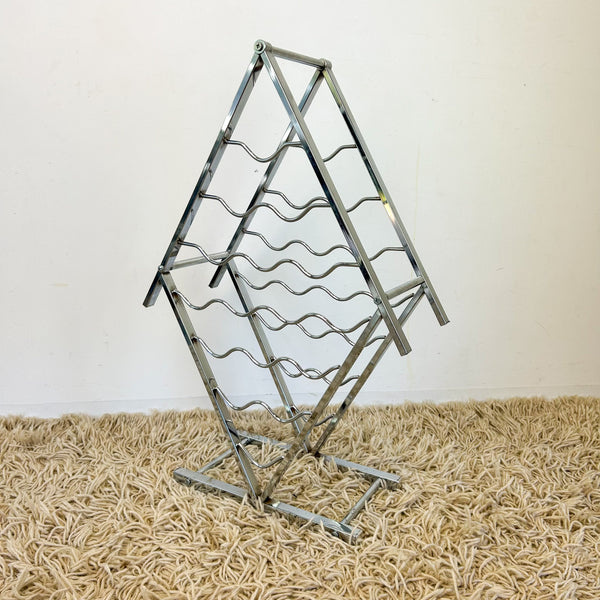 CHROME WINE RACK - HEY JUDE WORKSHOP • Vintage furniture & objects Melbourne