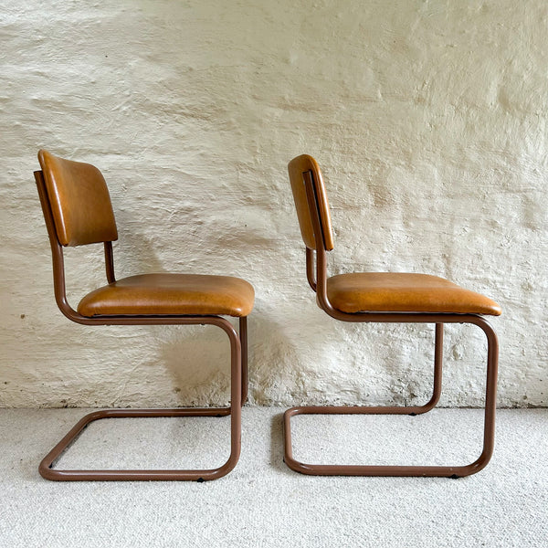 VINYL CANTILEVER CHAIRS