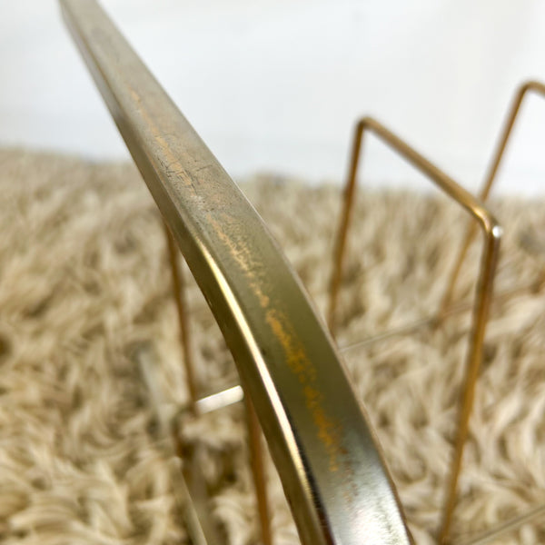 BRASS VINYL RECORD RACK