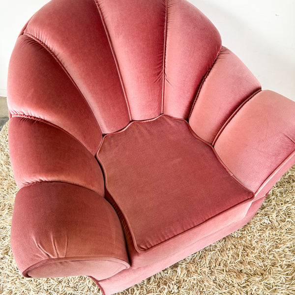 PINK VELOUR ARMCHAIR #1