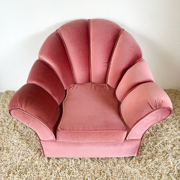 PINK VELOUR ARMCHAIR #1