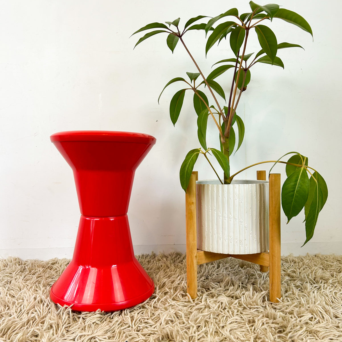 CAROMA ARCADE STOOL RED - HEY JUDE WORKSHOP • Vintage furniture & objects Melbourne