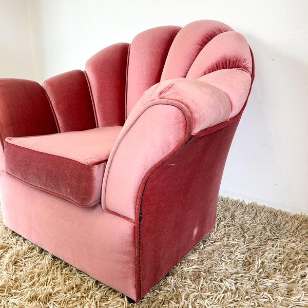 PINK VELOUR ARMCHAIR #1