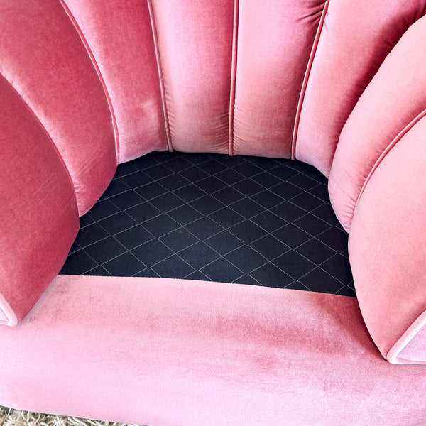 PINK VELOUR ARMCHAIR #1