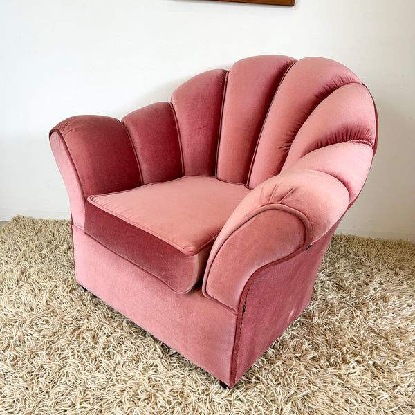 PINK VELOUR ARMCHAIR #1