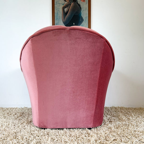 PINK VELOUR ARMCHAIR #1