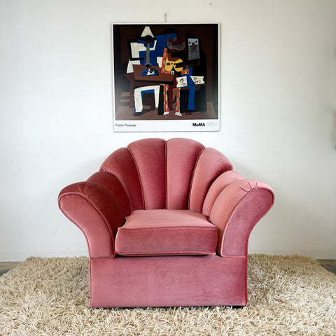 PINK VELOUR ARMCHAIR #2