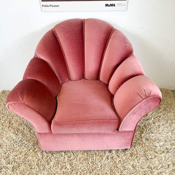PINK VELOUR ARMCHAIR #2