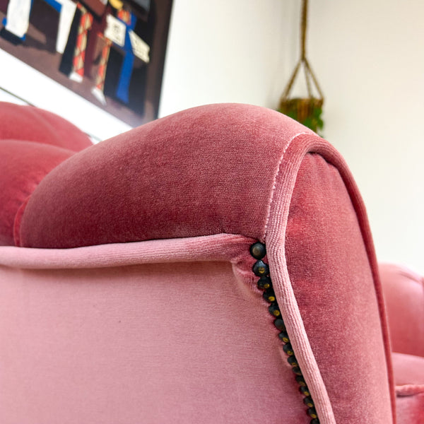 PINK VELOUR ARMCHAIR #2