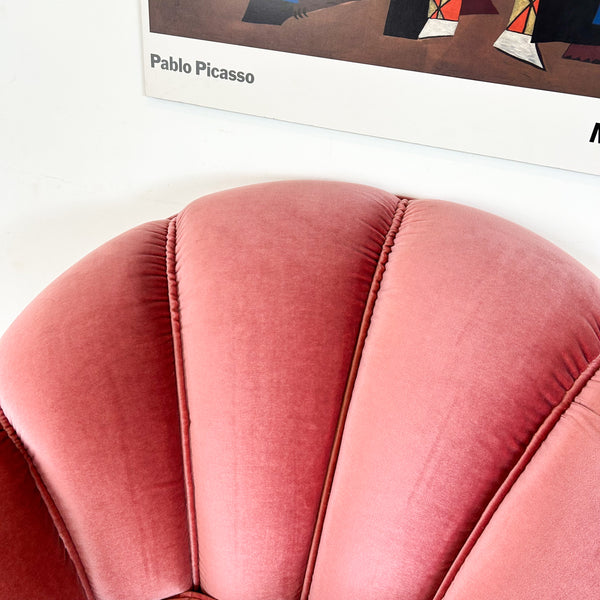 PINK VELOUR ARMCHAIR #2