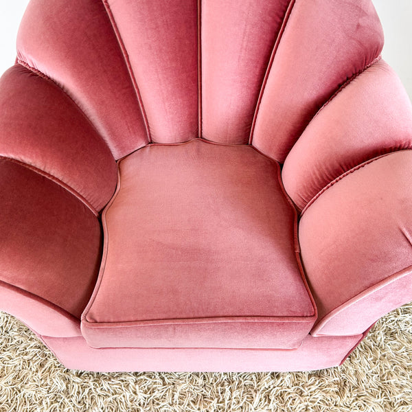 PINK VELOUR ARMCHAIR #2