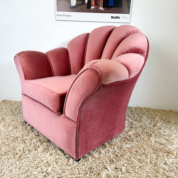 PINK VELOUR ARMCHAIR #2
