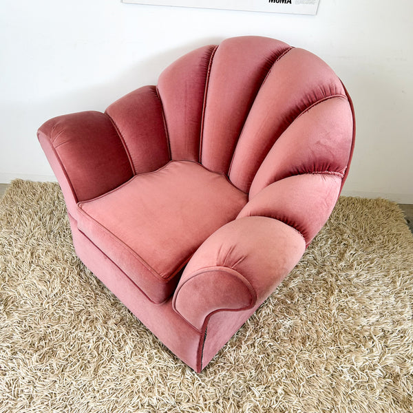 PINK VELOUR ARMCHAIR #2