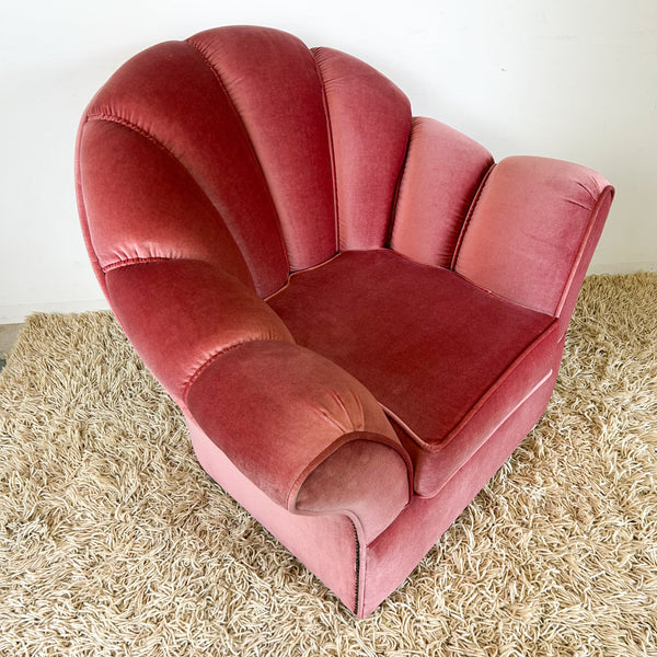 PINK VELOUR ARMCHAIR #2