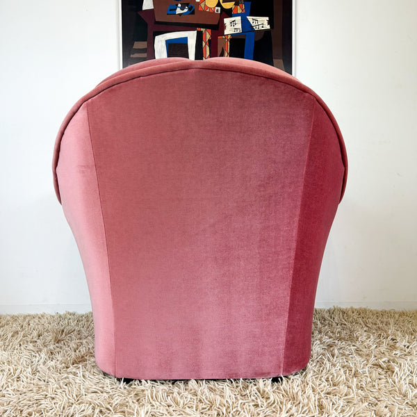 PINK VELOUR ARMCHAIR #2